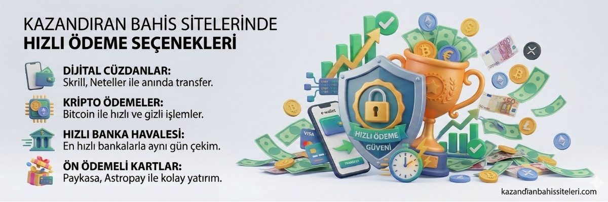 Kazandıran Bahis Sitelerinde Hızlı &Ouml;deme Se&ccedil;enekleri